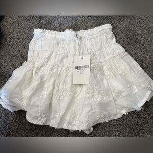 Selfie Leslie White Embroidered Skirt
